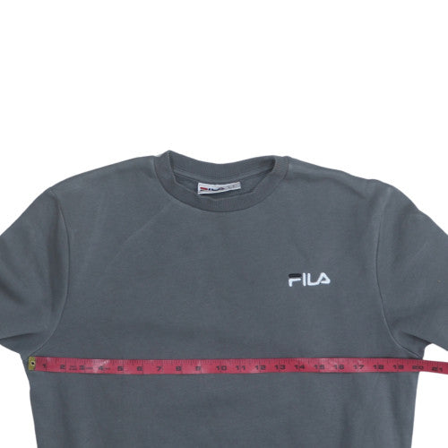 Fila Men's Grey Crew Neck Pullover Sweatshirt Size S Regular Fit