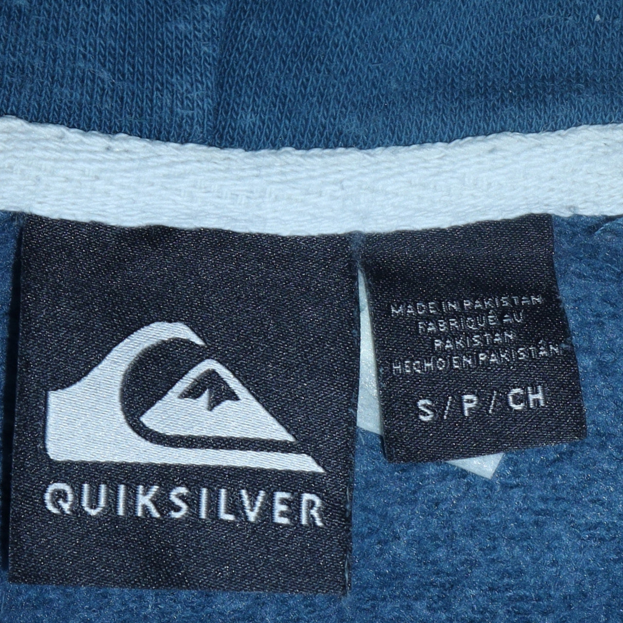 Quiksilver Men's Blue Pullover Hoodie Size S Regular Fit Fleece