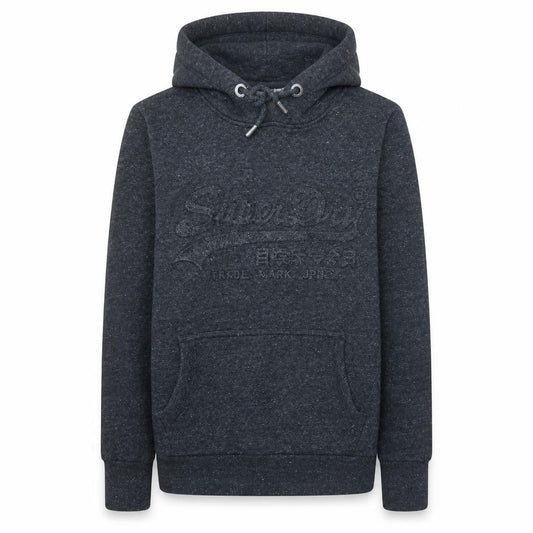 Superdry Womens Black Pullover Hoodie Size 14 Graphic Logo Hooded Sweatshirt