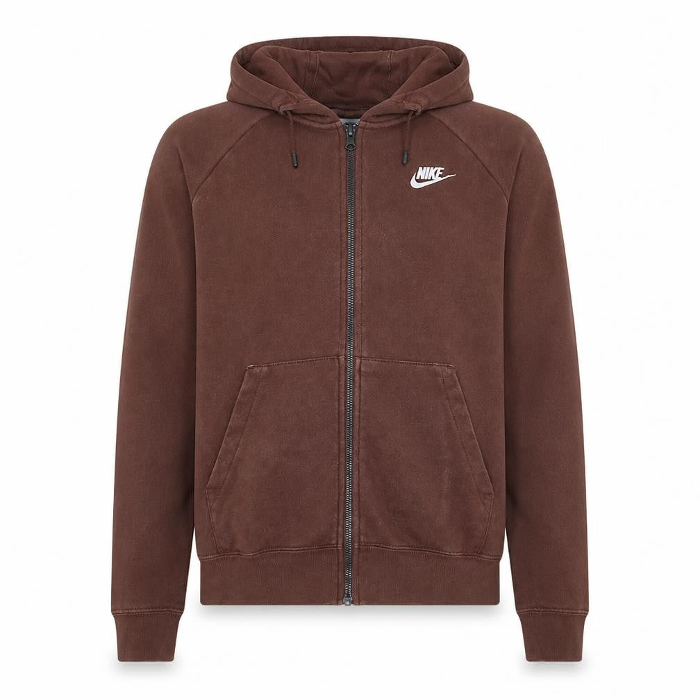 Nike Men's Brown Full Zip Hoodie Size S Fleece Pullover