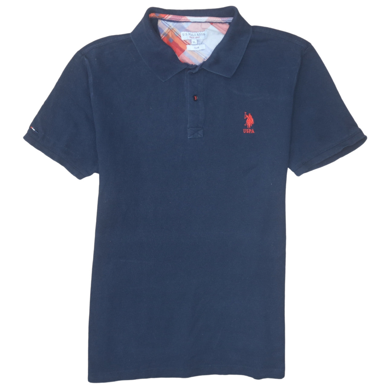 U.S. Polo Assn. Men's Blue Slim Fit XL Cotton Polo Shirt