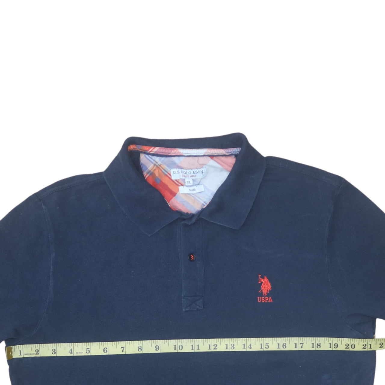 U.S. Polo Assn. Men's Blue Slim Fit XL Cotton Polo Shirt