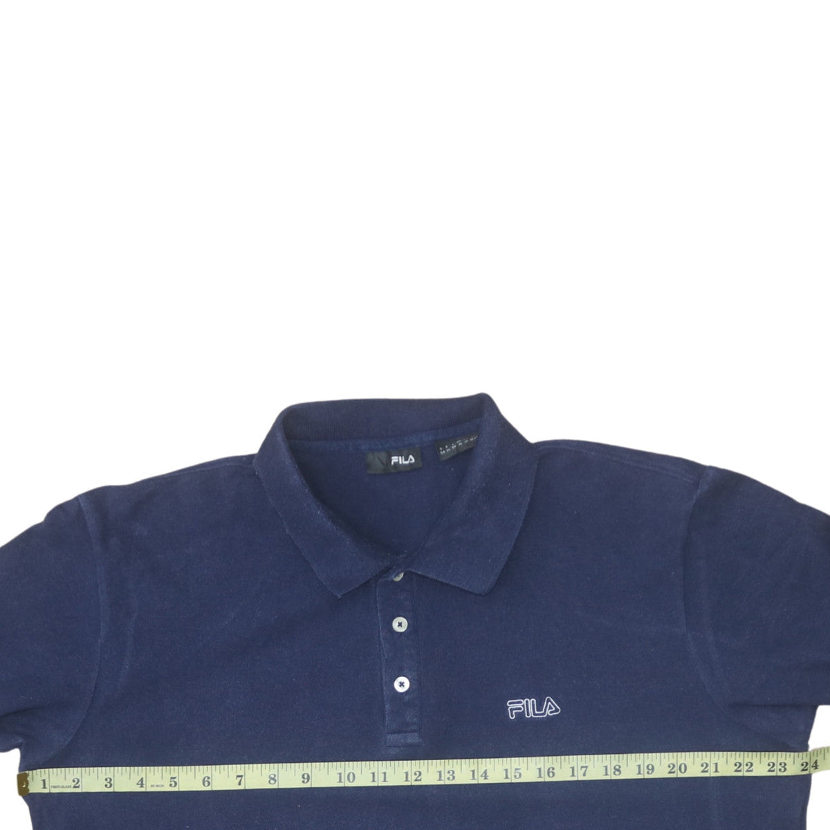 FILA Men's Blue Cotton Polo Shirt XL Classic Logo Casual