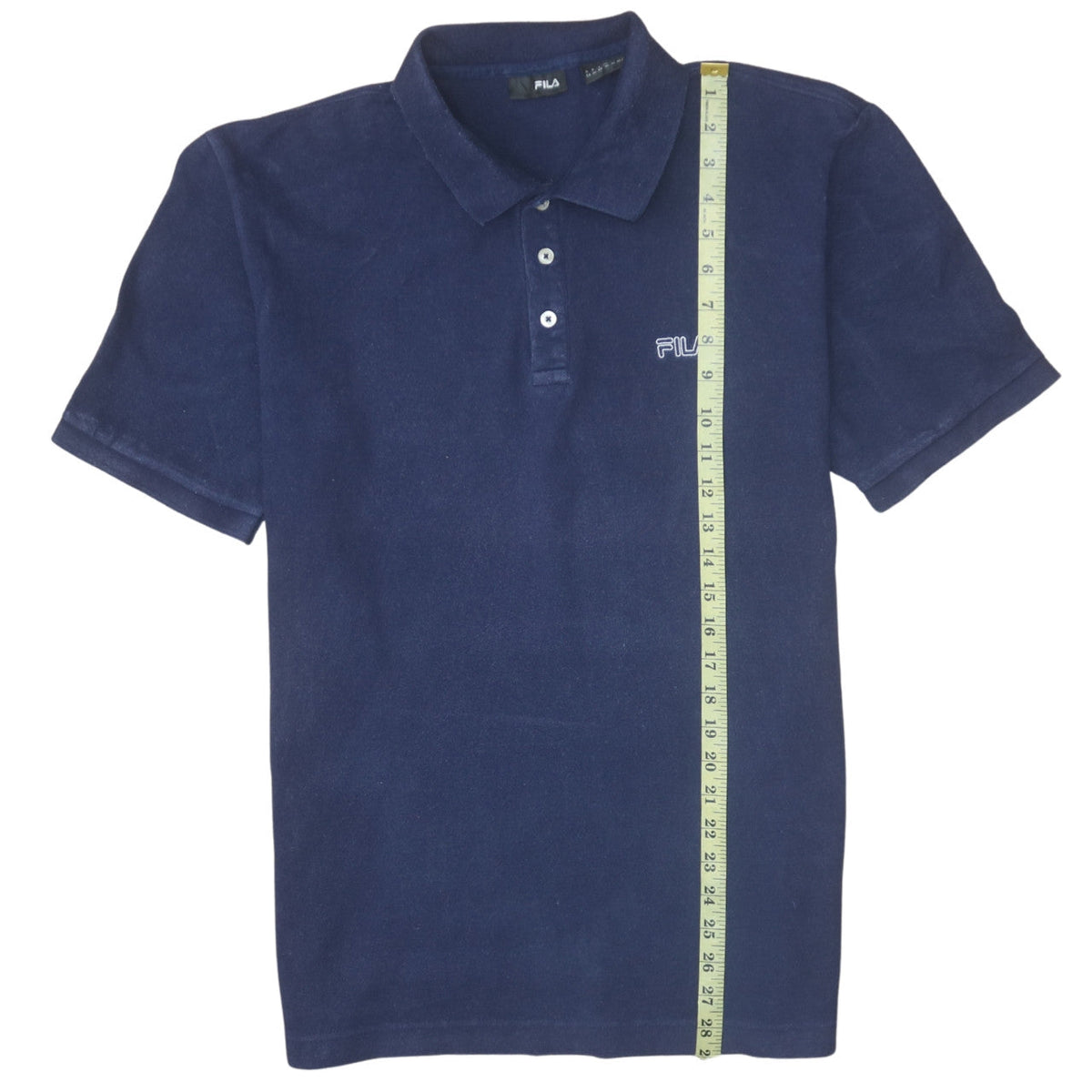 FILA Men's Blue Cotton Polo Shirt XL Classic Logo Casual