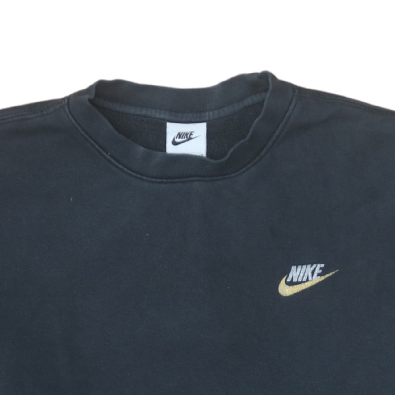 Nike Women Black Small Crew Neck Pullover Sweatshirt