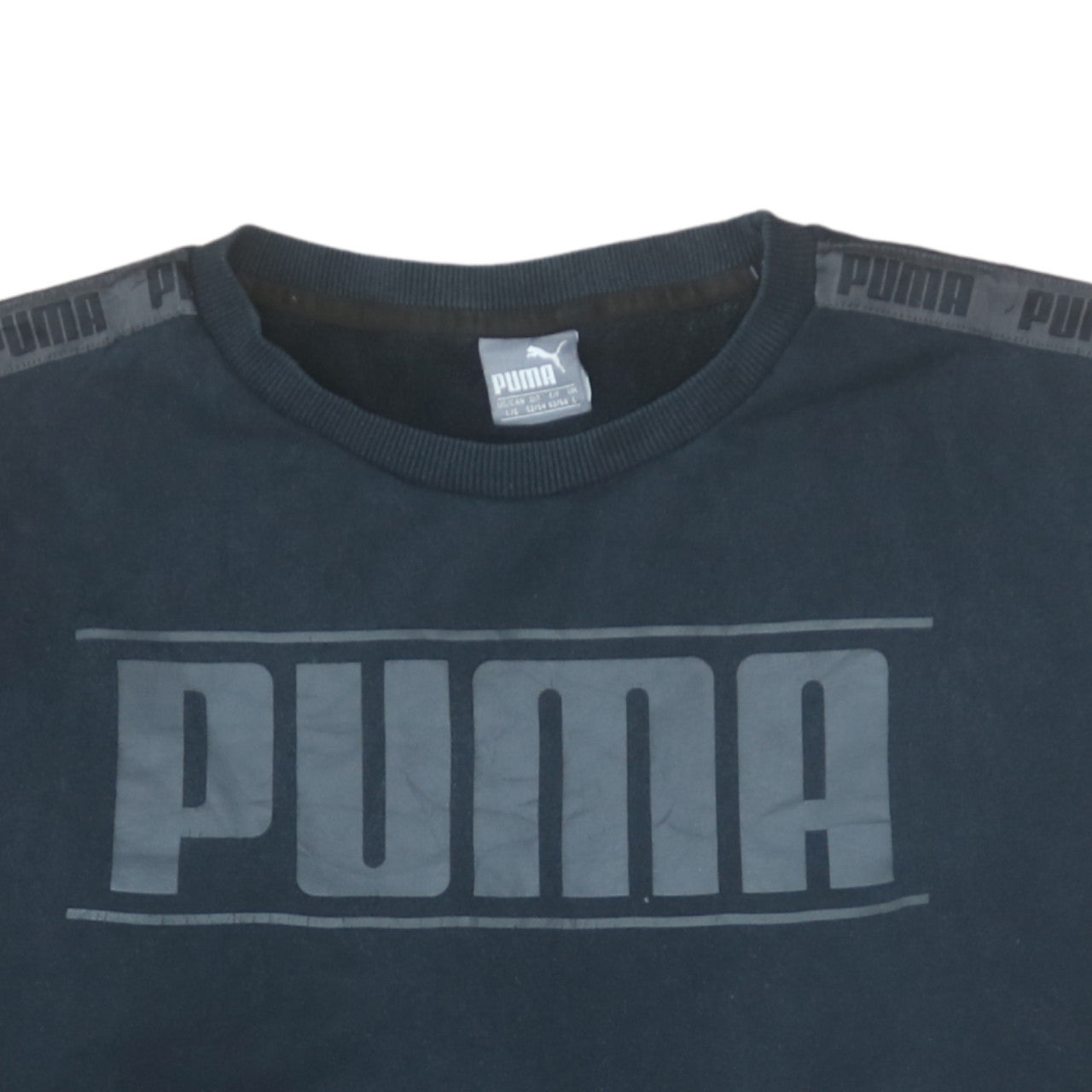 Puma Men's Black Logo Pullover Sweatshirt Size L