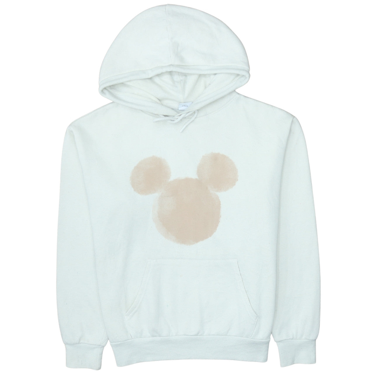 Disney Primark Women White Beige Hoodie Small Pullover Mickey Design