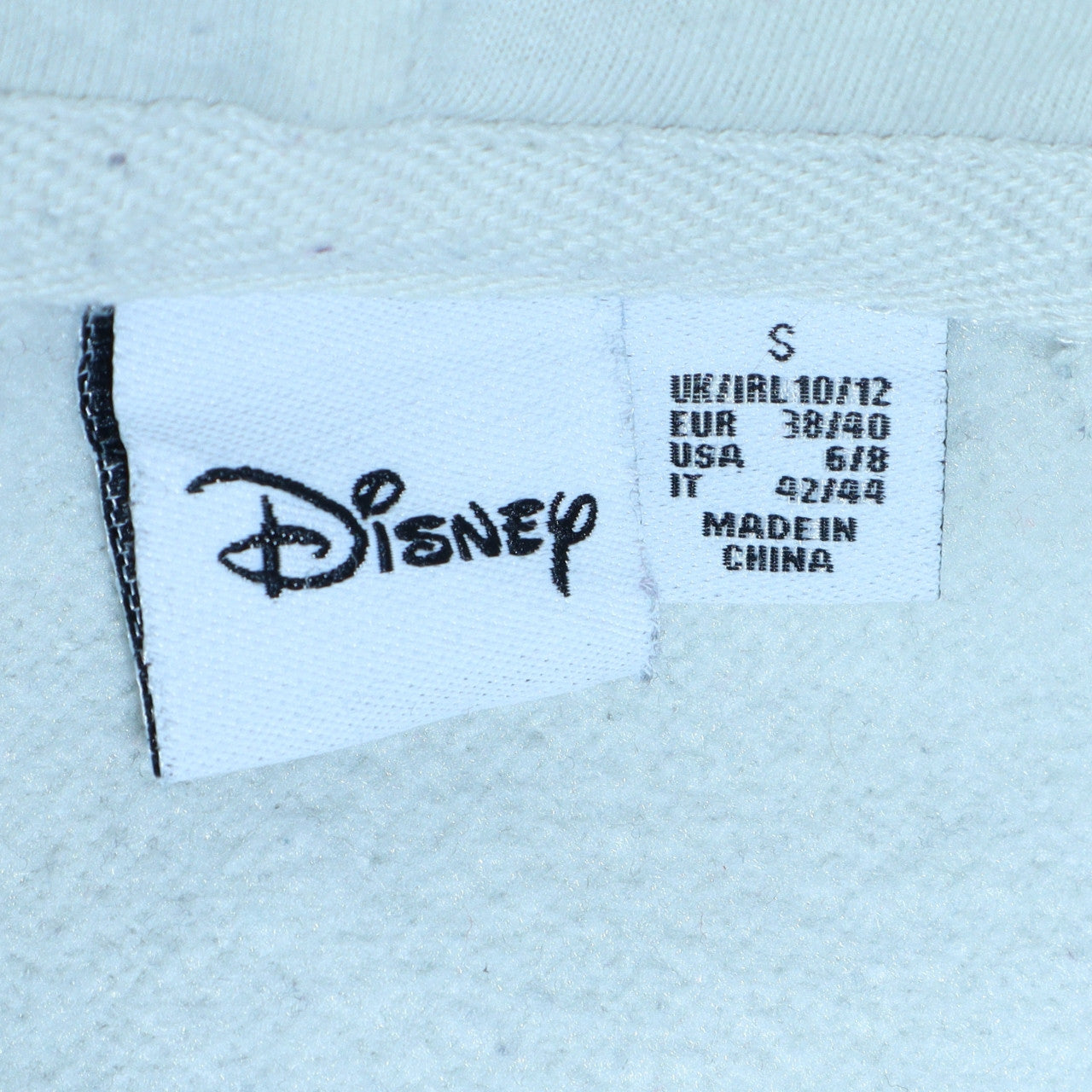 Disney Primark Women White Beige Hoodie Small Pullover Mickey Design