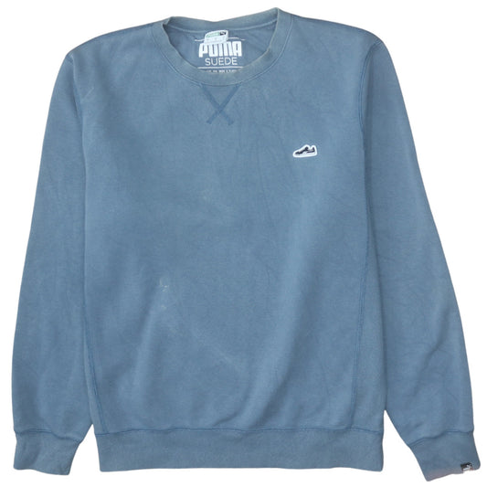 Puma Men's Blue Crew Neck Pullover Sweatshirt L Sports Style