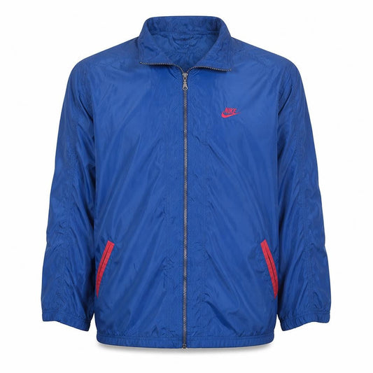 Nike Men's Blue Track Jacket L Nylon Windbreaker Sportswear