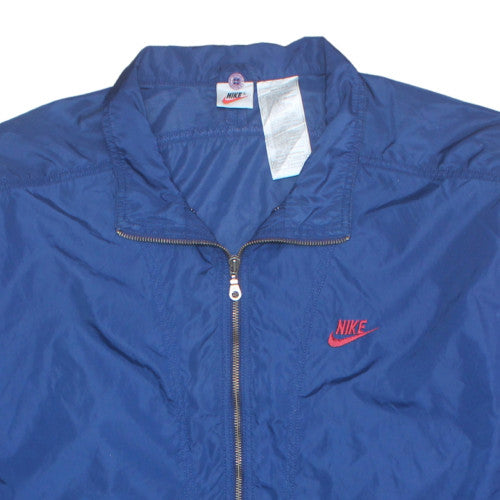 Nike Men's Blue Track Jacket L Nylon Windbreaker Sportswear