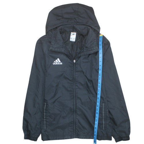 Adidas Men's Black S Hooded Windbreaker Jacket