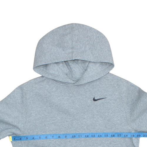 Nike Boys Grey Pullover Hoodie L 12-13 Years Fleece Sweatshirt