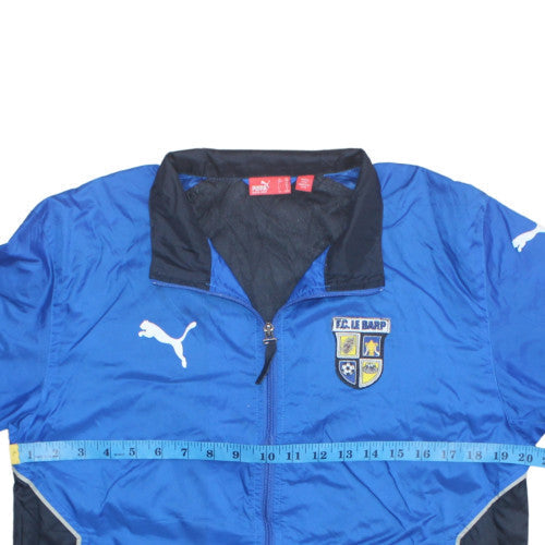 Puma Boys Blue Football Track Jacket 12-13 Years Full Zip Lightweight