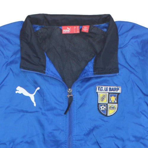 Puma Boys Blue Football Track Jacket 12-13 Years Full Zip Lightweight