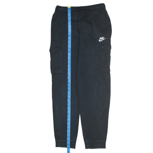 Nike Boys Black XL Cargo Jogger Trousers Fleece Lined Elastic Waist