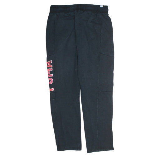 Puma Women's Black Jogger Sweatpants Size 12 Cotton Blend Logo