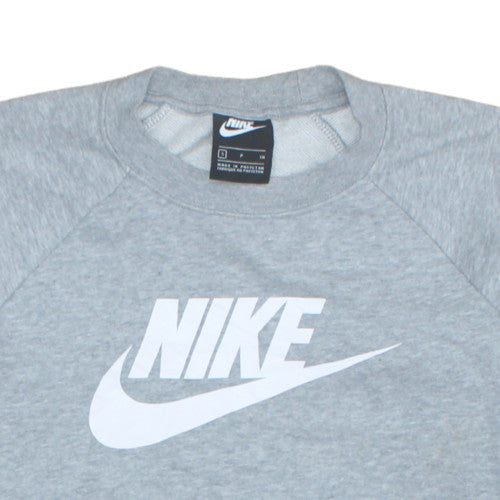 Nike Womens Grey Small Pullover Crew Neck Sweatshirt