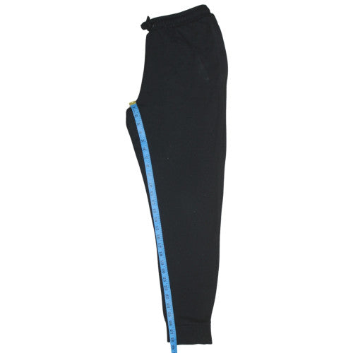 Kappa Mens Black Jogger Sweatpants Medium Fleece Tapered Fit