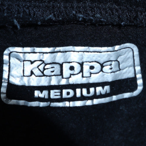 Kappa Mens Black Jogger Sweatpants Medium Fleece Tapered Fit