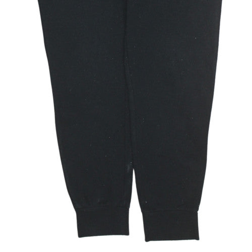 Kappa Mens Black Jogger Sweatpants Medium Fleece Tapered Fit