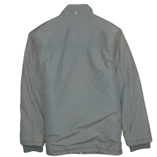 Quiksilver Womens Grey Military Jacket Size 14 Lined Mid-Length
