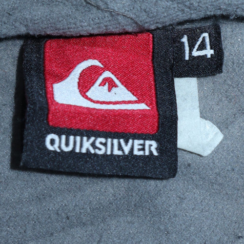 Quiksilver Womens Grey Military Jacket Size 14 Lined Mid-Length