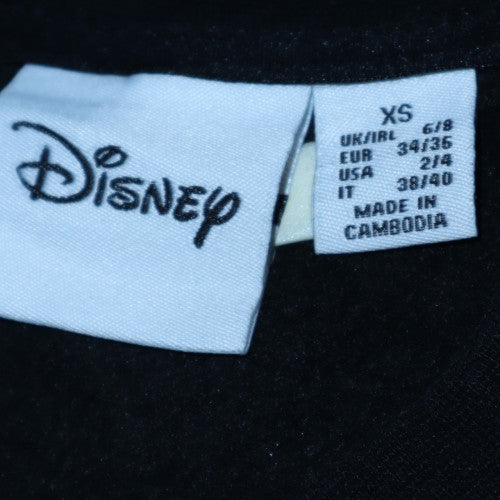 Disney Women Black XS Pullover Sweatshirt with Mickey Print