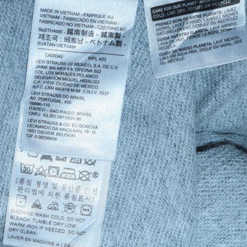 Levi's Men's Grey Pullover Hoodie Medium Logo Fleece Sweatshirt