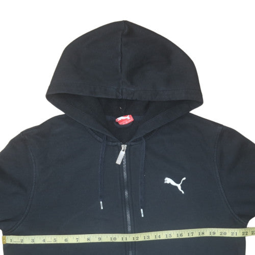 Puma Men's Black Full Zip Hoodie M Cotton Blend Sportswear