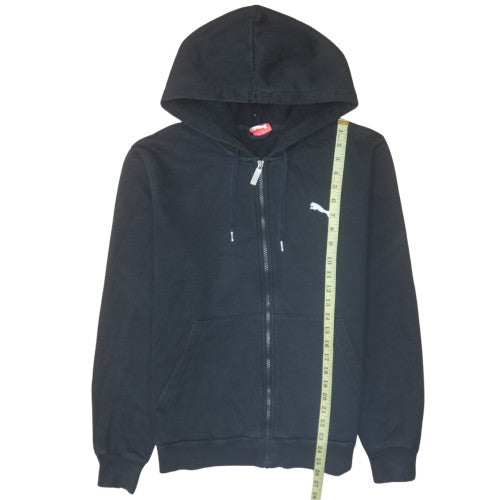 Puma Men's Black Full Zip Hoodie M Cotton Blend Sportswear
