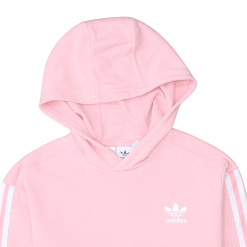 Adidas Girls Pink Hooded Pullover Sweatshirt 12-13 Years Classic Logo