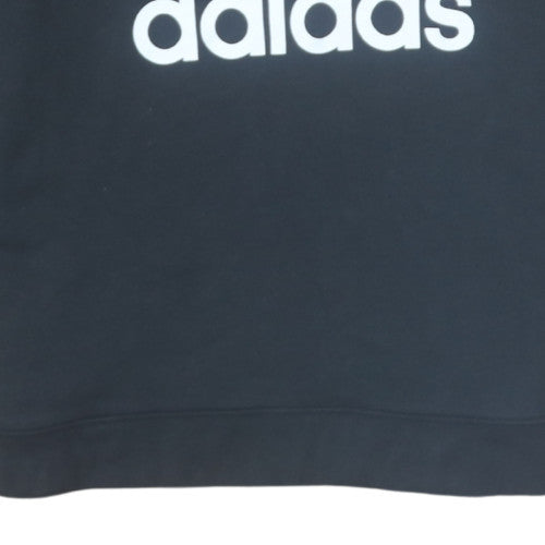 Adidas Womens Black Crew Neck Pullover Sweatshirt Size 10