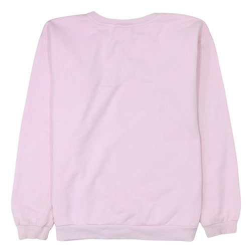 Disney Girls Pink Angel Sweatshirt 14 Years Pullover Crew Neck Cotton Blend