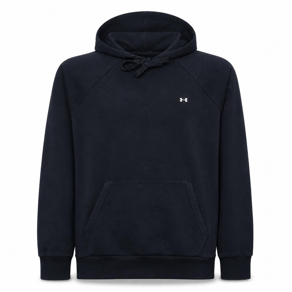 Under Armour Men Black Large Pullover Hoodie Fleece Logo