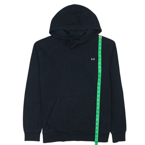 Under Armour Men Black Large Pullover Hoodie Fleece Logo