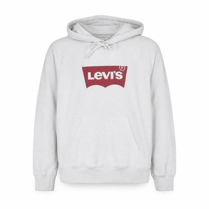 Levi's Men's White Pullover Hoodie M Logo Graphic Hooded Sweatshirt