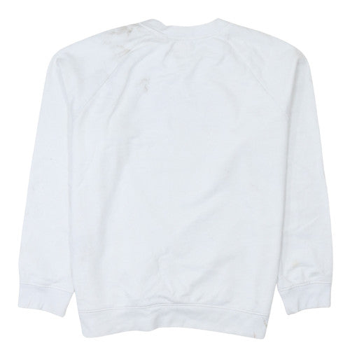 Levi's Men's White Logo Crew Neck Pullover Sweatshirt M