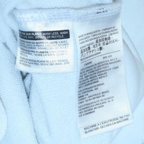 Levi's Men's White Logo Crew Neck Pullover Sweatshirt M