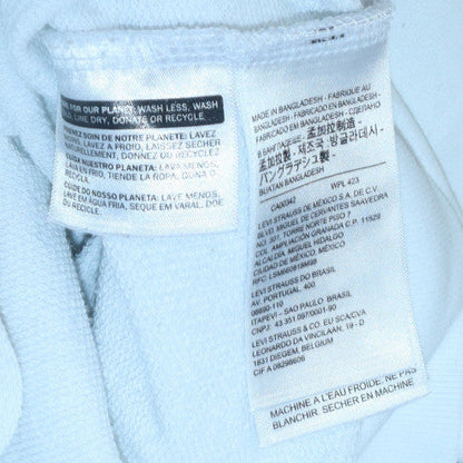 Levi's Men's White Logo Crew Neck Pullover Sweatshirt M
