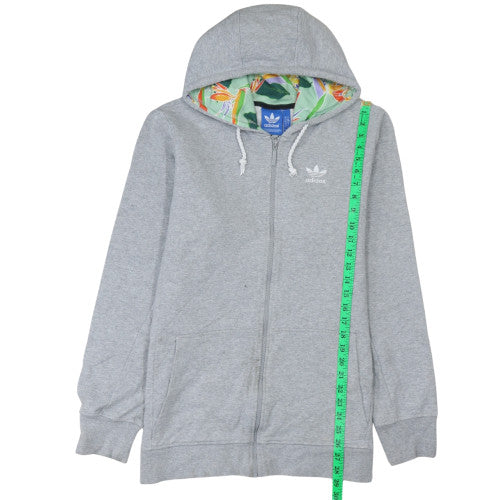 Adidas Mens Grey Full Zip Hoodie 2XL Hooded Sweatshirt