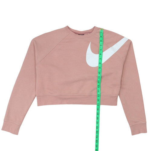 Nike Womens Pink Dri-Fit Cropped Pullover Sweatshirt Size S