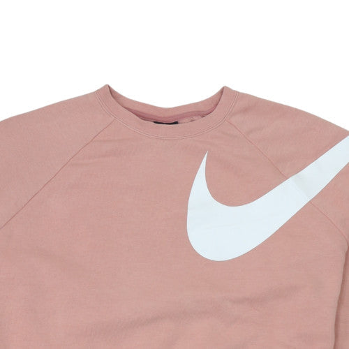 Nike Womens Pink Dri-Fit Cropped Pullover Sweatshirt Size S