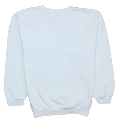 Adidas Women White Crew Neck Pullover Sweatshirt Size 10