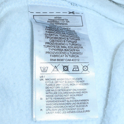 Adidas Women White Crew Neck Pullover Sweatshirt Size 10