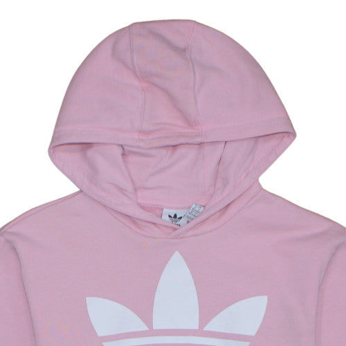 Adidas Girls Pink Hoodie 13-14 Years Pullover Logo Fleece Sweatshirt