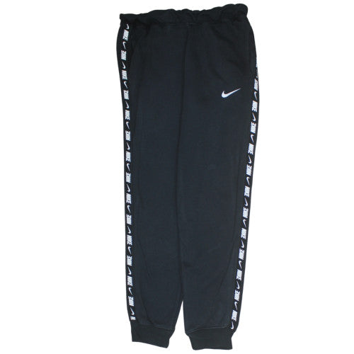 Nike Womens Black Jogger Sweatpants Size S Elastic Waist Fleece Logo Trousers