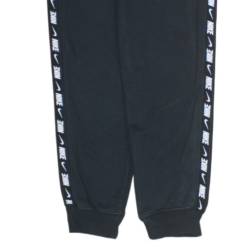 Nike Womens Black Jogger Sweatpants Size S Elastic Waist Fleece Logo Trousers
