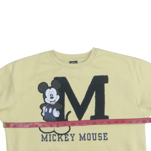 Disney at Primark Girls Beige Mickey Mouse Sweatshirt 13-14 Years Cotton Blend