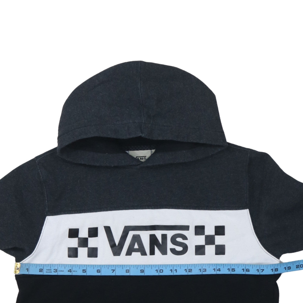 Vans Teens Black Pullover Hoodie L Fleece Graphic Print